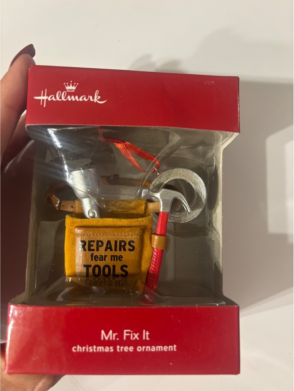 Hallmark Mr Fix It Christmas Ornament Tool Belt Handyman Husband Gift NIB
